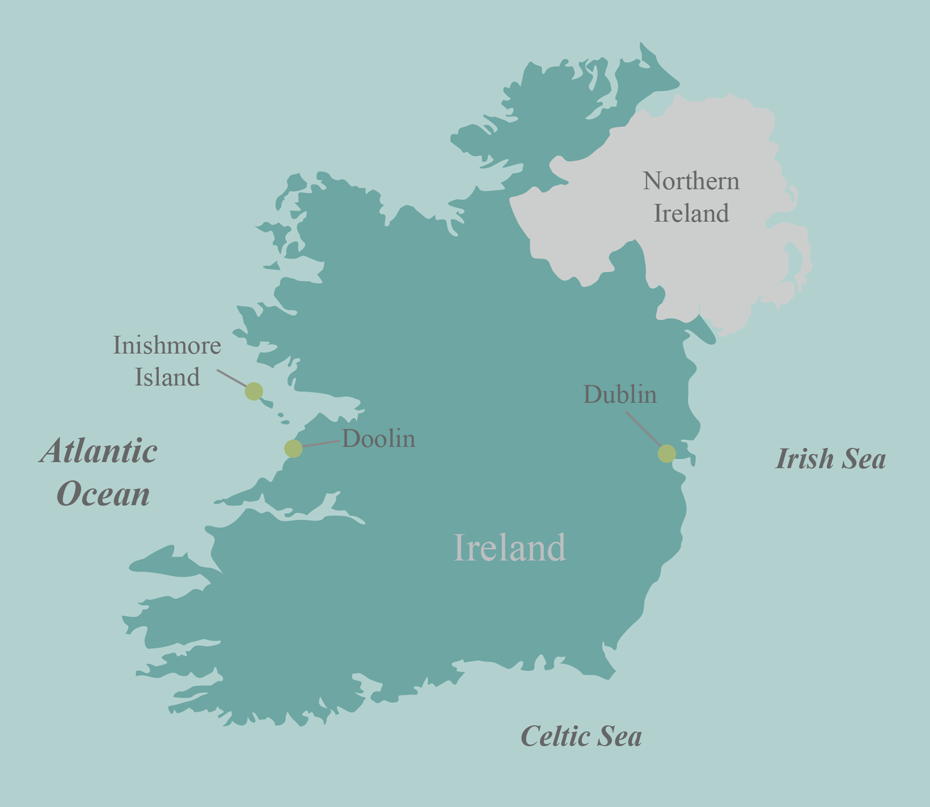 Ireland bike tour map