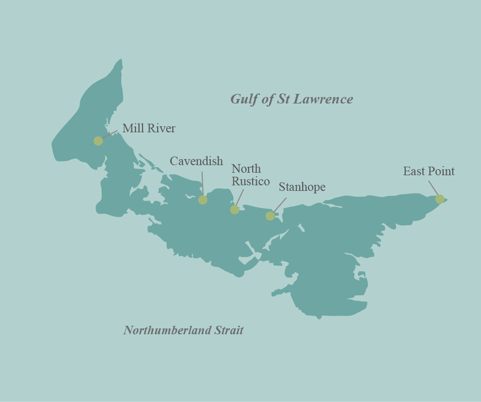 PEI  bicycle tour map