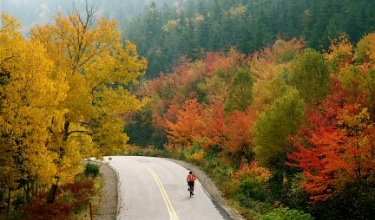 Nova Scotia Cabot Trail Bike Tour Fall colors