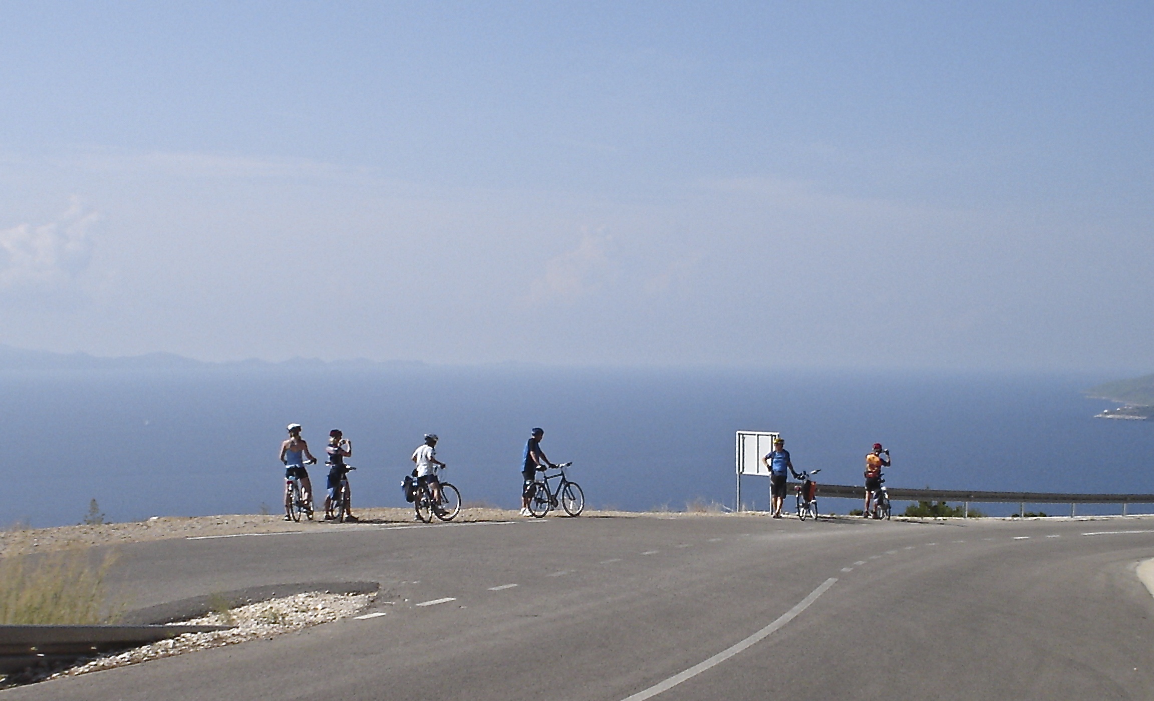 Croatia south dalmatia bike tour cyclists ocean view