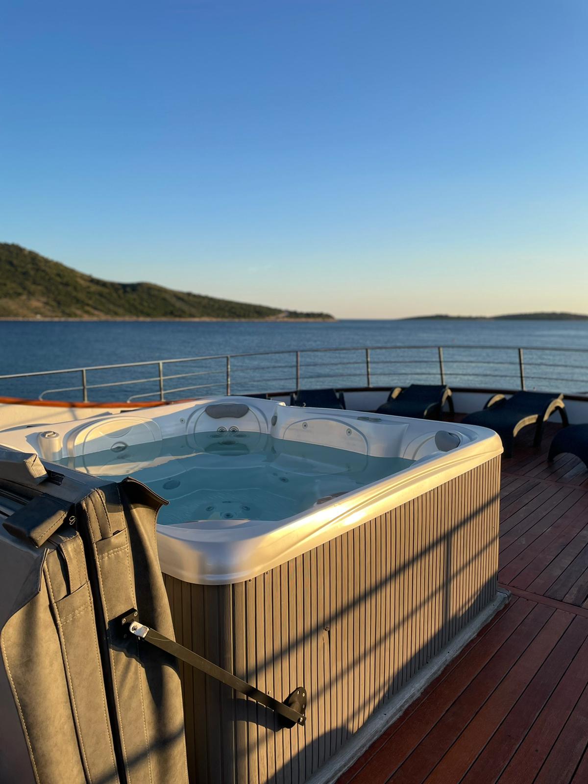 Hot tub aboard MS President boat