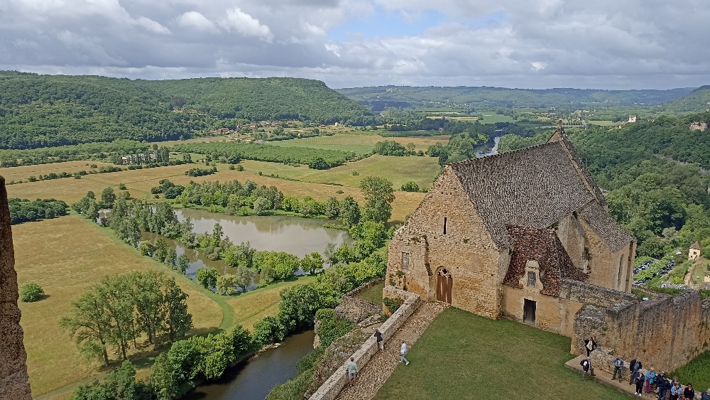French countryside with stone farm house