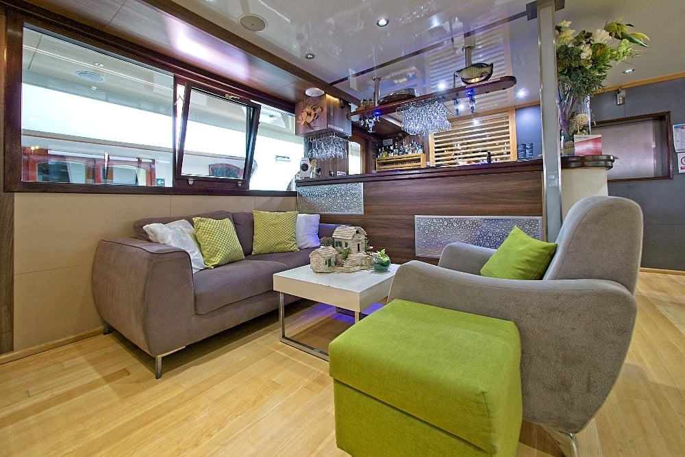 Lounge area aboard MS President